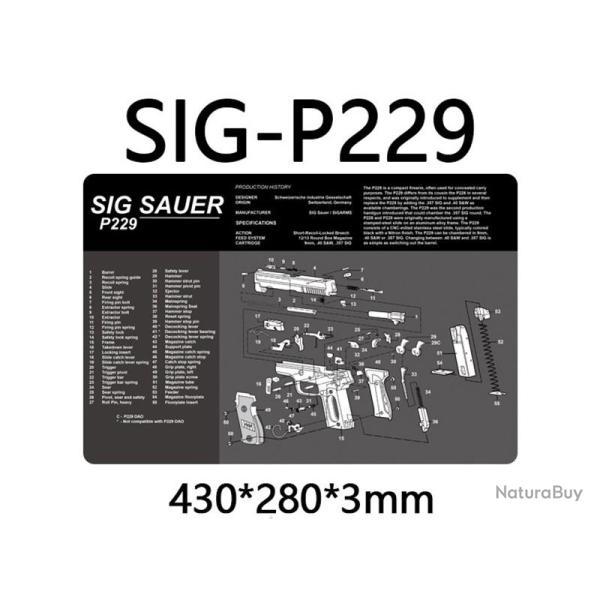 Tapis Nettoyage SIG P229 vue �clat�e