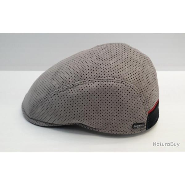 CASQUETTE PLATE EN SUEDINE BEIGE T54