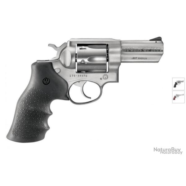 Revolver Ruger GP100 KGP841 cal.38SP+P canon 4" 6 coups Finition Inox Vis�e r�glable Poign�e ca