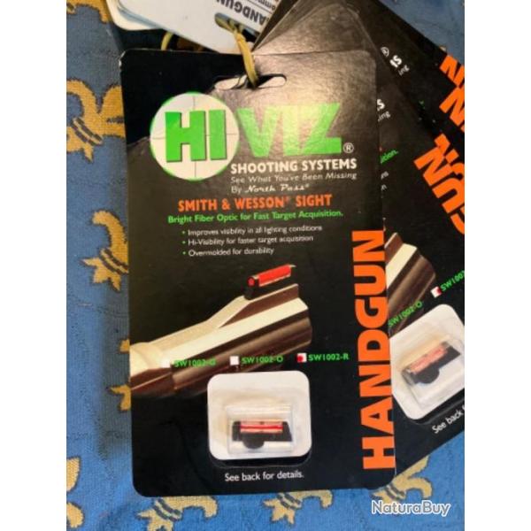 Guidon fibre optique HIVIZ pour Revolver Smith & wesson