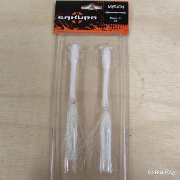 Leurre souple SAKURA mod�le Agrion Ghost white