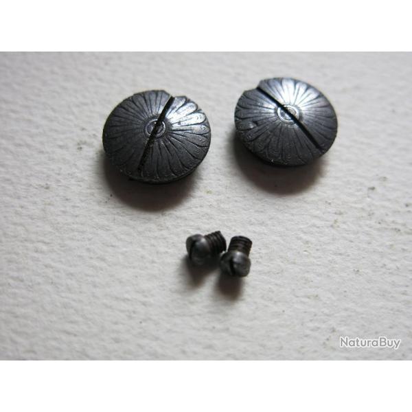 VENDU PAR CUIRASSIER11 PAIRE DE TOURILLONS + CONTRE VIS SUPERPOSE FIAS MONO DETENTE CAL 12