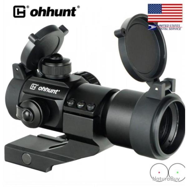 ohhunt 4 MOA Red Green Dot Tactical Reflex Sight with Picatinny Cantilever Mount