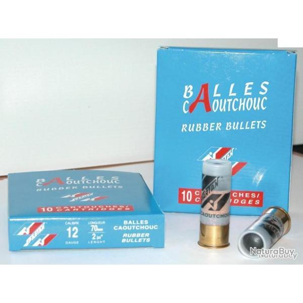 Boite de 10 cartouches caoutchouc calibre 12/70