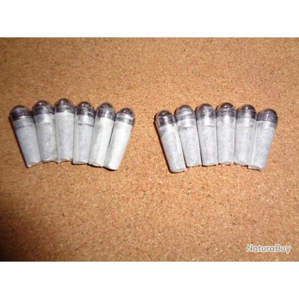 24 Cartouches Papier Calibre 44 - Ogive RN Round Nose (Nez Rond) Charge1,6g Poudre noire Suisse N�1