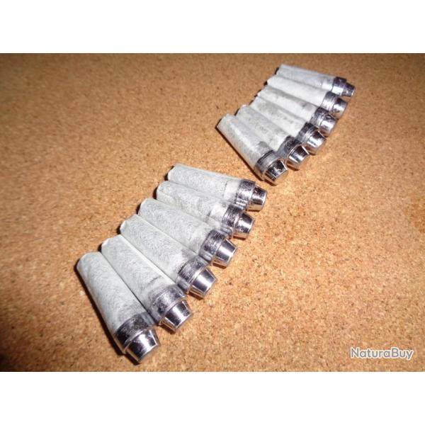 24 Cartouches Papier Calibre 44 - Ogive SWC  Semi Wadcutter Charge 1,6g Poudre noire Suisse N1