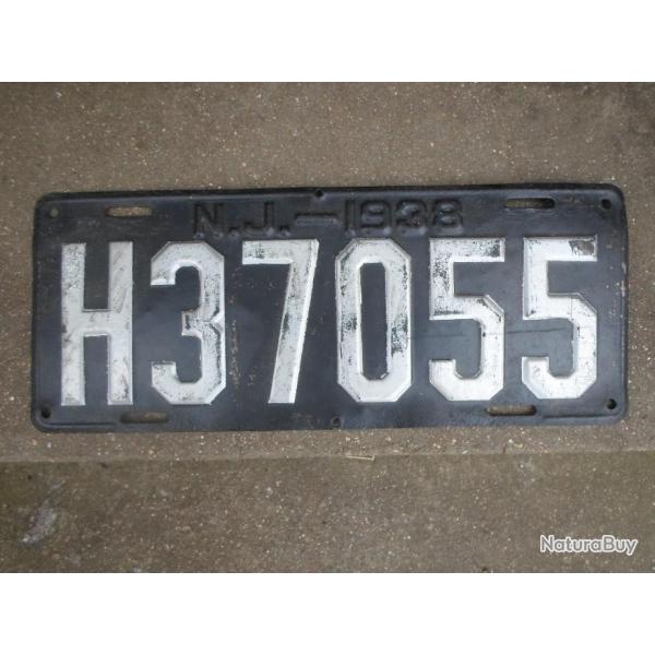 PLAQUE IMMATRICULATION  US POUR CAMION 1938