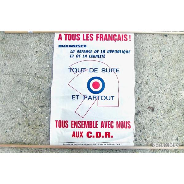 AFFICHE DES C.D.R. mai 1968
