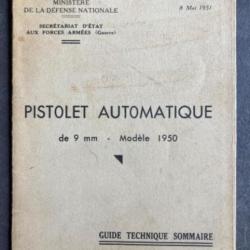 Guide technique sommaire du pistolet automatique de 9mm mod&egrave;le 1950 #2