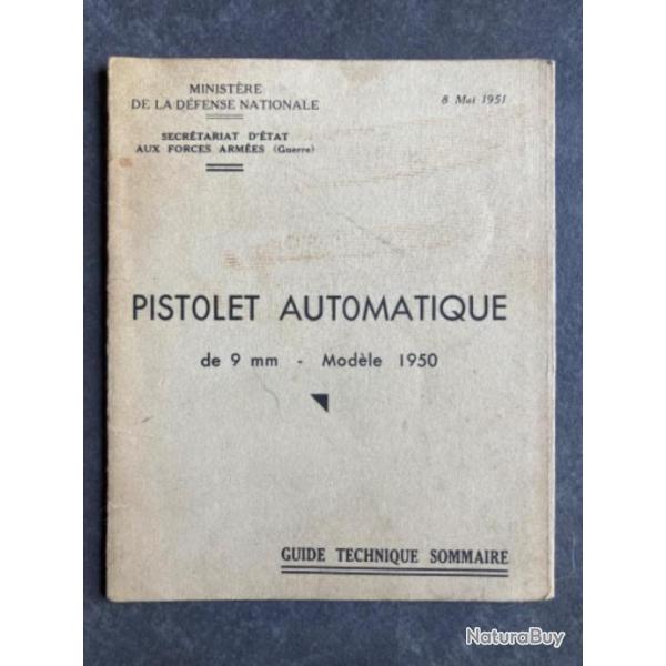 Guide technique sommaire du pistolet automatique de 9mm modle 1950 #2
