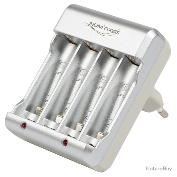 Chargeur Num'Axes Pour Piles AA Ou AAA, Ni-MH Ou Ni-Cd