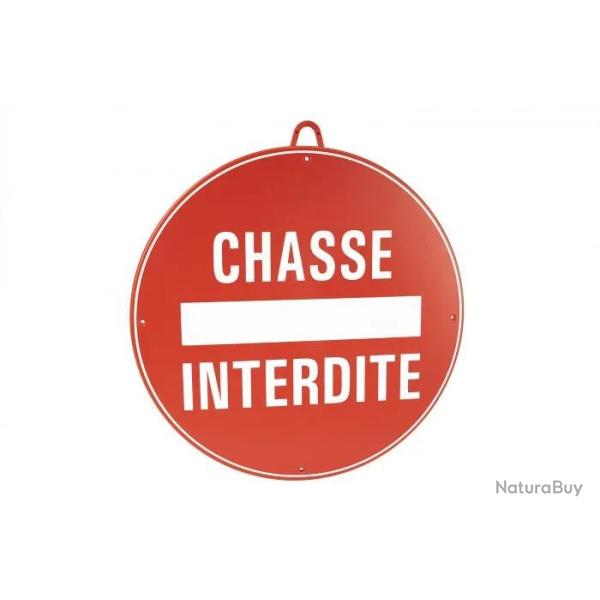 Panneau Chasse Interdite 28 Cm Rouge