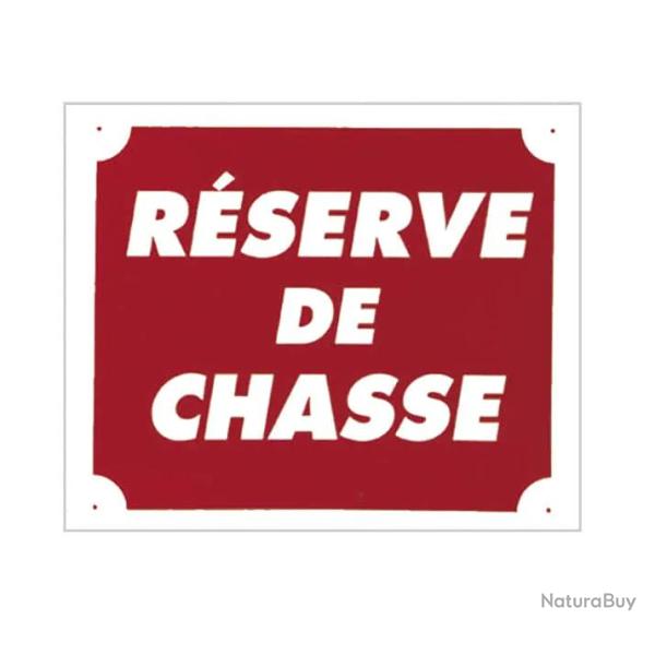 Panneau R�serve De Chasse En Aluminium Rouge
