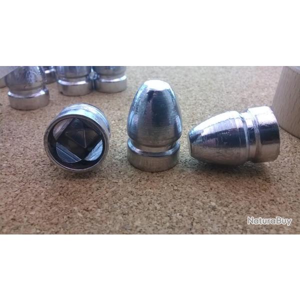 15 Balles Minie Mod�le 1863 Base creuse carr� pyramidale 17,28 mm 36,6 grammes