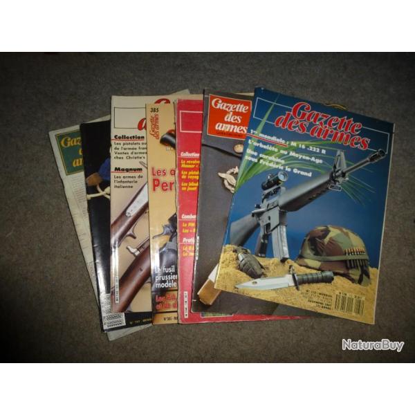 LOT DE 7 GAZETTES DES ARMES A CHOISIR DANS MES VENTES
