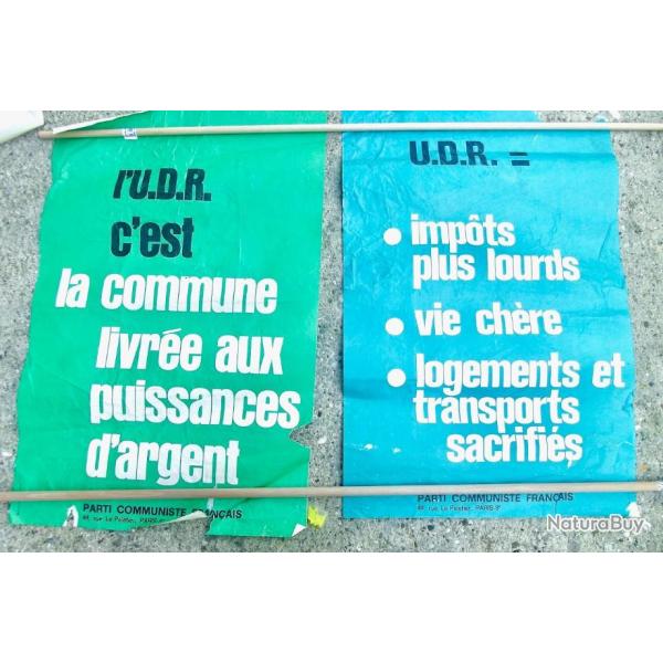 LOT DE DEUX AFFICHES DU PARTI COMMUNISTE