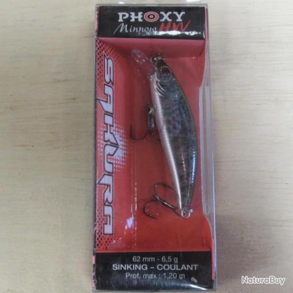 Leurre SAKURA Phoxy minnow sinking HW 62 mm mod�le Real Life Chabot