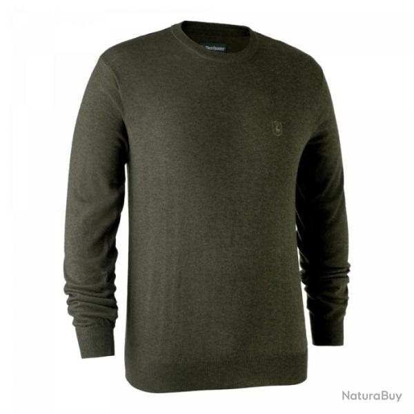 Pull col rond DeerHunter Kingston Merinos Cypress Vert