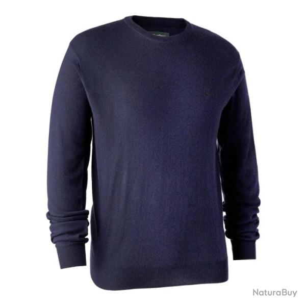 Pull col rond DeerHunter Kingston Merinos Cypress Bleu nuit