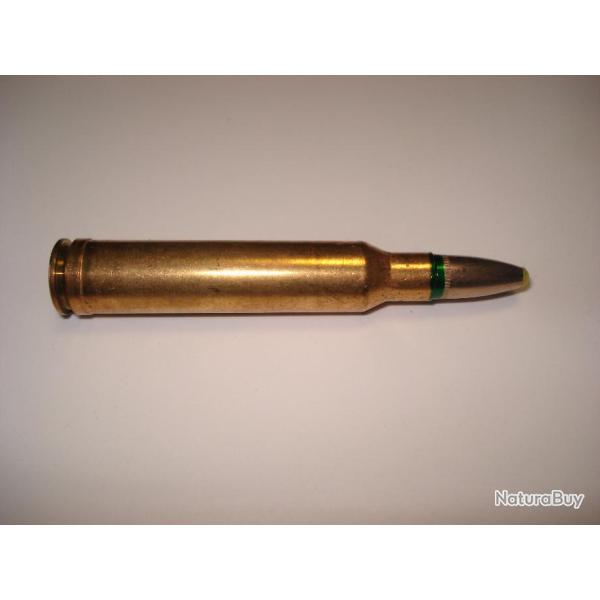 une cartouche de 308 norma magnum pointe plastique, pour collection, calibre rare