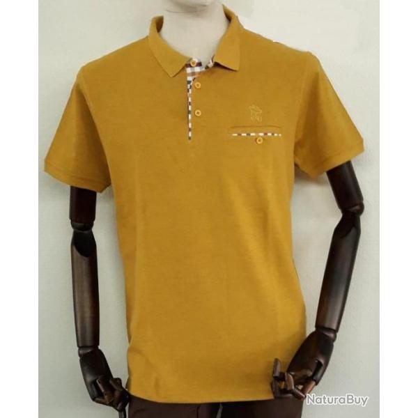 POLO MANCHES COURTES JAUNE TXL