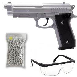 Pack airsoft Taurus PT92 HPA series spring Cybergun - M&eacute;tal Noir / argent