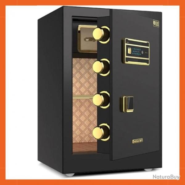 Coffre-fort � empreinte digitale - Noir - Coffre-fort de luxe - Arme de poing - Objets de valeur