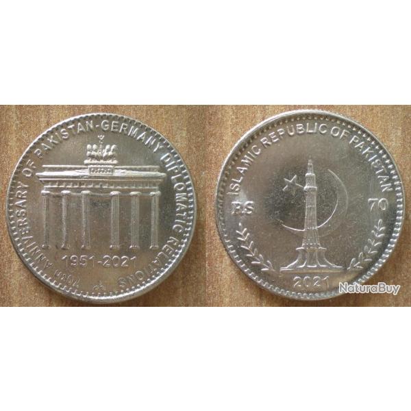 Pakistan 70 Roupies 2021 Neuve Relation Diplomatique Allemagne Pakistan 70 Ans Coin Roupie Piece