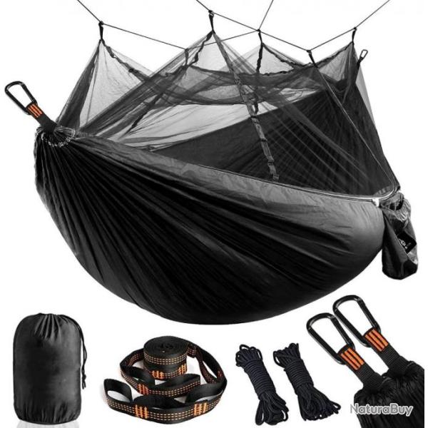 Hamac moustiquaire - Doux et respirant - Charge 300kg - Noir - Livraison gratuite et rapide