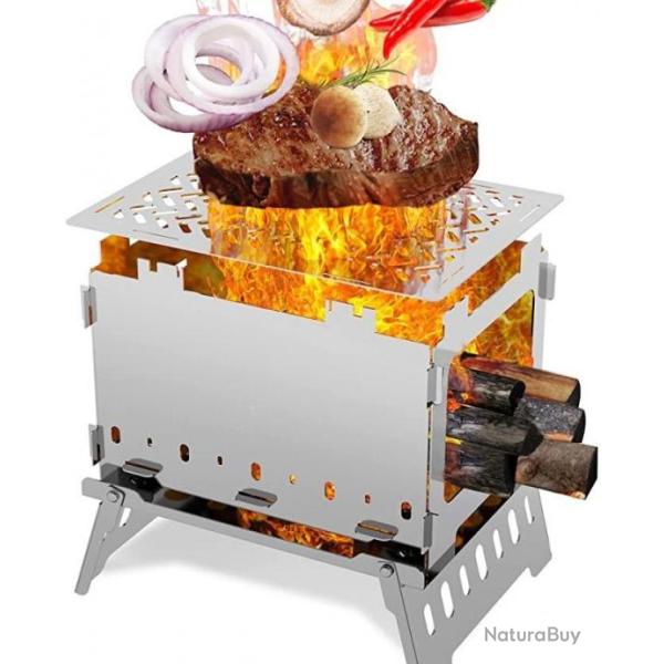 R�chaud pliable inoxydable - Four � bois - Livraison gratuite - Garantie 2 ans