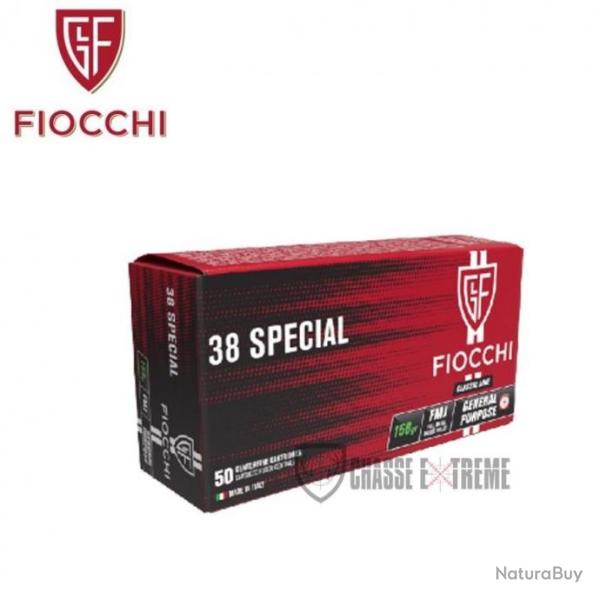 50 Munitions FIOCCHI Cal 38 Sp 158Gr FMJ