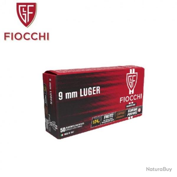 50 Munitions FIOCCHI Cal 9mm Court 95Gr FMJ