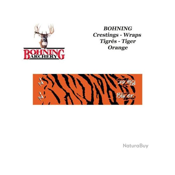 BOHNING Blazer Tiger Arrow Wraps 4 ou 7 pouces autocollants tigr�s de type cresting pour fl�ches Tig