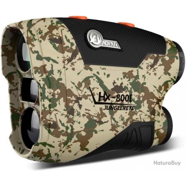 T�l�m�tre de Chasse 800M Grossissement 6X Port�e Mode Balayage et Vitesse Batterie Incluse +Etui
