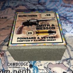 38 SW (Poinsard & Veyret): Reproduction boite munitions (vide) Collection vintage PV 9108874