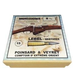8 mm LEBEL ou 8mm R&eacute;glementaire: Reproduction boite cartouches (vide) PV 9108886