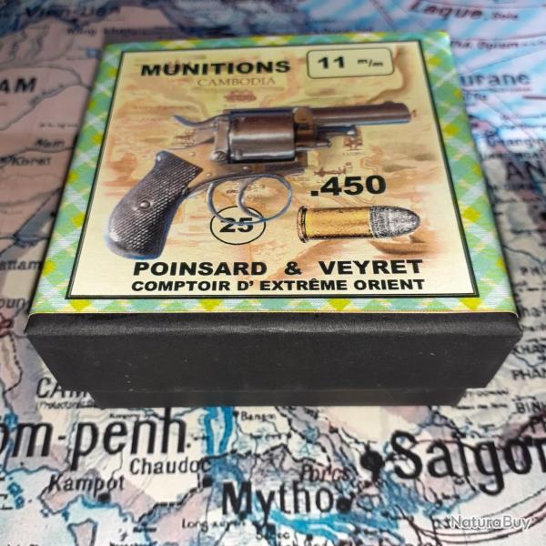 11 mm 450 / Bulldog; 11 mm 1870 (Poinsard & Veyret): Reproduction boite munitions (vide) PV 9108933