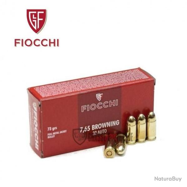 50 Munitions FIOCCHI Cal 7.65 Brw 73Gr Fmj