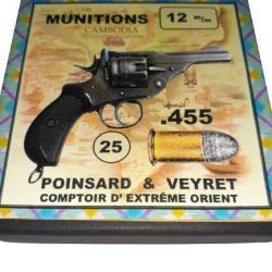 12 mm 455 Webley MKII: Reproduction boite cartouches (vide) POINSARD & VEYRET 9108992