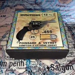12 mm 455 Webley (Poinsard & Veyret): Reproduction boite munitions (vide) PV 9108992