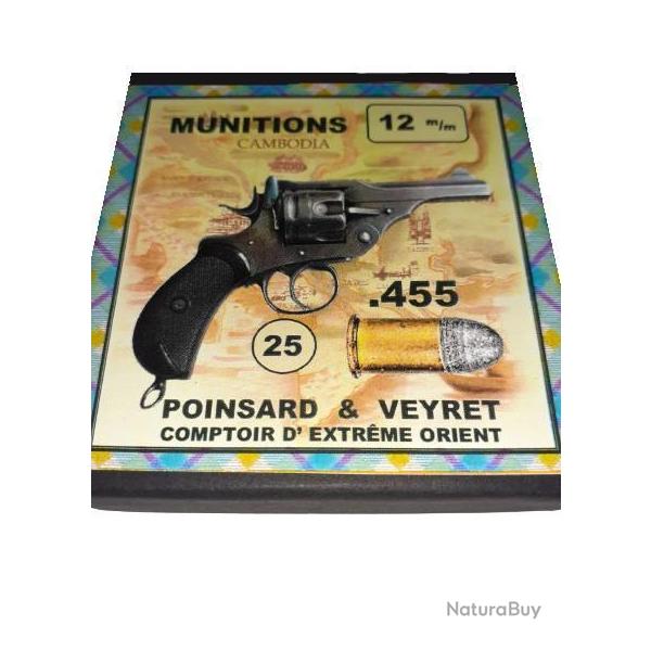 12 mm 455 Webley MKII: Reproduction boite cartouches (vide) POINSARD & VEYRET 9108992
