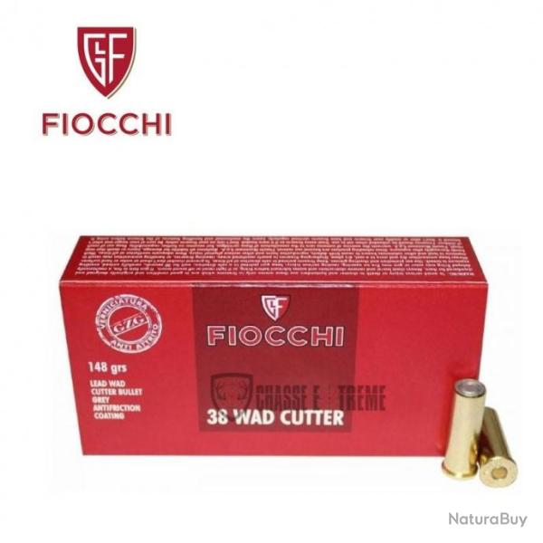 50 Munitions FIOCCHI Cal 38sp 148Gr Lwc