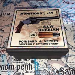44 SW Russian (Poinsard & Veyret): Reproduction boite munitions (vide) Collection vintage PV 9109059