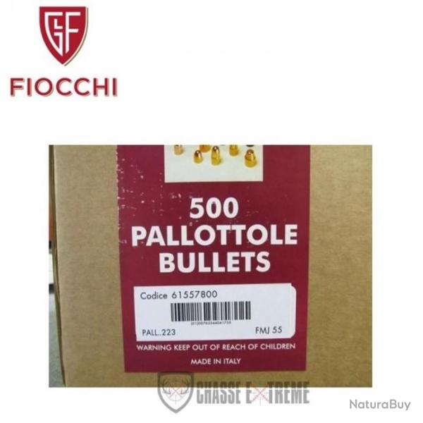 500 Ogives FIOCCHI Cal 223 Rem 55GR FMJ