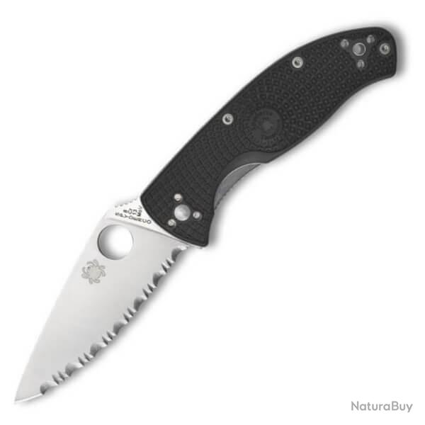 C122SBK - Couteau pliant dent� Spyderco Tenacious noir