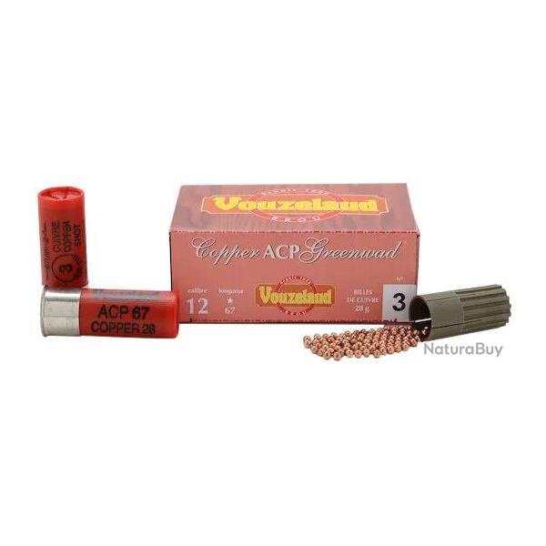 Cartouches Vouzelaud Copper Acp Greenwad Calibre 12 67 Num�ro