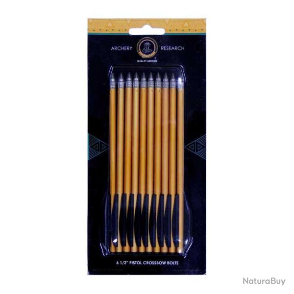 10 Fl�ches alu EK Archery pour mini arbal�tes 50 et 80 lbs Dor�