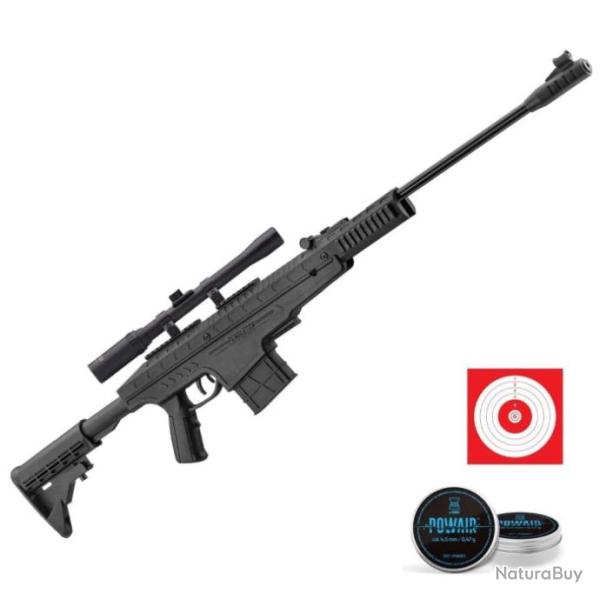 Carabine � plomb Bo Manufacture Tactique Pendleton - Piston ressort - 4.5 mm / 10 Joules / Pack Firs