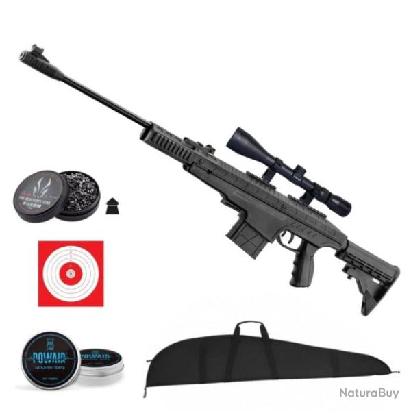 Carabine � plomb Bo Manufacture Tactique Pendleton - Piston ressort - 4.5 mm / 10 Joules / Pack Prem