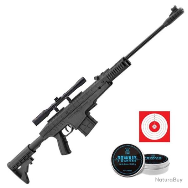 Carabine � plomb BO Manufacture Tactique Pendleton - Gas piston - 4.5 mm / Pack First